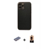 MARSİLYAN™- iPhone 13 Pro Max Kılıf Ahenk Işık - Şeffaf Maxco Cam Ekran Koruyucu + Renkli Kamera Lens Koruma Cam - PE
