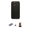 MARSİLYAN™- iPhone 13 Pro Max Kılıf Ahenk Işık - Şeffaf Maxco Cam Ekran Koruyucu + Renkli Kamera Lens Koruma Cam - MI