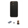 MARSİLYAN™- iPhone 13 Pro Max Kılıf Ahenk Işık - Şeffaf Maxco Cam Ekran Koruyucu + Renkli Kamera Lens Koruma Cam - YL