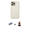 MARSİLYAN™- iPhone 13 Pro Max Kılıf Ahenk Işık - Şeffaf Maxco Cam Ekran Koruyucu + Renkli Kamera Lens Koruma Cam - MI