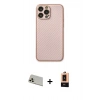 MARSİLYAN™- iPhone 13 Pro Max Kılıf Ahenk Işık - Şeffaf Maxco Cam Ekran Koruyucu + Rainbow Kamera Lens Koruma Cam - REGD