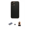 MARSİLYAN™- iPhone 13 Pro Max Kılıf Ahenk Işık - Şeffaf Maxco Cam Ekran Koruyucu + Renkli Kamera Lens Koruma Cam - SI
