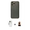 MARSİLYAN™- iPhone 13 Pro Max Kılıf Ahenk Işık - Şeffaf Maxco Cam Ekran Koruyucu + Shine Kamera Lens - GD