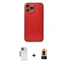 MARSİLYAN™- iPhone 13 Pro Max Kılıf Ahenk Işık - Şeffaf Maxco Cam Ekran Koruyucu + Shine Kamera Lens - GD