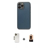 MARSİLYAN™- iPhone 13 Pro Max Kılıf Ahenk Işık - Şeffaf Maxco Cam Ekran Koruyucu + Shine Kamera Lens - GD