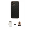 MARSİLYAN™- iPhone 13 Pro Max Kılıf Ahenk Işık - Şeffaf Maxco Cam Ekran Koruyucu + Shine Kamera Lens - GD