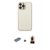 MARSİLYAN™- iPhone 13 Pro Max Kılıf Ahenk Işık - Şeffaf Maxco Cam Ekran Koruyucu + Yeşil Renkli Kamera Lens Koruma Cam