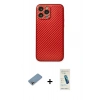 MARSİLYAN™- iPhone 13 Pro Max Kılıf Ahenk Işık - Şeffaf Pasifik Cam Ekran Koruyucu + Gökkuşağı Shine Kamera Lens Koruma Cam
