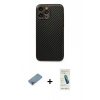MARSİLYAN™- iPhone 13 Pro Max Kılıf Ahenk Işık - Şeffaf Pasifik Cam Ekran Koruyucu + Gökkuşağı Shine Kamera Lens Koruma Cam