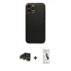 MARSİLYAN™- iPhone 13 Pro Max Kılıf Ahenk Işık - Şeffaf Pasifik Cam Ekran Koruyucu + Raze Metal Kamera Lens - GD