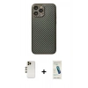 MARSİLYAN™- iPhone 13 Pro Max Kılıf Ahenk Işık - Şeffaf Pasifik Cam Ekran Koruyucu + Shine Kamera Lens - GD