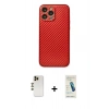MARSİLYAN™- iPhone 13 Pro Max Kılıf Ahenk Işık - Şeffaf Pasifik Cam Ekran Koruyucu + Shine Kamera Lens - GD
