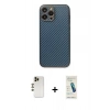 MARSİLYAN™- iPhone 13 Pro Max Kılıf Ahenk Işık - Şeffaf Pasifik Cam Ekran Koruyucu + Shine Kamera Lens - GD