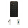 MARSİLYAN™- iPhone 13 Pro Max Kılıf Ahenk Işık - Şeffaf Pasifik Cam Ekran Koruyucu + Shine Kamera Lens - GD