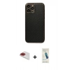 MARSİLYAN™- iPhone 13 Pro Max Kılıf Ahenk Işık - Şeffaf Pasifik Cam Ekran Koruyucu + Pers Alüminyum Kamera Lens - KI