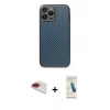MARSİLYAN™- iPhone 13 Pro Max Kılıf Ahenk Işık - Şeffaf Pasifik Cam Ekran Koruyucu + Pers Alüminyum Kamera Lens - KI