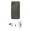 MARSİLYAN™- iPhone 13 Pro Max Kılıf Ahenk Işık - Şeffaf Pasifik Cam Ekran Koruyucu + Pers Alüminyum Kamera Lens - KI