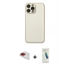 MARSİLYAN™- iPhone 13 Pro Max Kılıf Ahenk Işık - Şeffaf Pasifik Cam Ekran Koruyucu + Pers Alüminyum Kamera Lens - KI