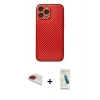 MARSİLYAN™- iPhone 13 Pro Max Kılıf Ahenk Işık - Şeffaf Pasifik Cam Ekran Koruyucu + Pers Alüminyum Kamera Lens - KI