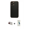 MARSİLYAN™- iPhone 13 Pro Max Kılıf Ahenk Işık - Şeffaf Pasifik Cam Ekran Koruyucu + Rainbow Kamera Lens Koruma Cam - KI