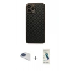 MARSİLYAN™- iPhone 13 Pro Max Kılıf Ahenk Işık - Şeffaf Pasifik Cam Ekran Koruyucu + Pers Alüminyum Kamera Lens - LT