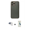 MARSİLYAN™- iPhone 13 Pro Max Kılıf Ahenk Işık - Şeffaf Pasifik Cam Ekran Koruyucu + Pers Alüminyum Kamera Lens - LT