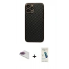 MARSİLYAN™- iPhone 13 Pro Max Kılıf Ahenk Işık - Şeffaf Pasifik Cam Ekran Koruyucu + Pers Alüminyum Kamera Lens - GI