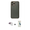 MARSİLYAN™- iPhone 13 Pro Max Kılıf Ahenk Işık - Şeffaf Pasifik Cam Ekran Koruyucu + Pers Alüminyum Kamera Lens - GI