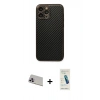 MARSİLYAN™- iPhone 13 Pro Max Kılıf Ahenk Işık - Şeffaf Pasifik Cam Ekran Koruyucu + Rainbow Kamera Lens Koruma Cam - MR