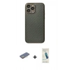 MARSİLYAN™- iPhone 13 Pro Max Kılıf Ahenk Işık - Şeffaf Pasifik Cam Ekran Koruyucu + Renkli Kamera Lens Koruma Cam - SI