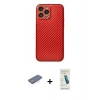 MARSİLYAN™- iPhone 13 Pro Max Kılıf Ahenk Işık - Şeffaf Pasifik Cam Ekran Koruyucu + Renkli Kamera Lens Koruma Cam - PE
