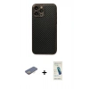 MARSİLYAN™- iPhone 13 Pro Max Kılıf Ahenk Işık - Şeffaf Pasifik Cam Ekran Koruyucu + Renkli Kamera Lens Koruma Cam - SI