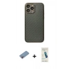 MARSİLYAN™- iPhone 13 Pro Max Kılıf Ahenk Işık - Şeffaf Pasifik Cam Ekran Koruyucu + Shine Kamera Lens Koruma Cam - PE