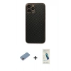 MARSİLYAN™- iPhone 13 Pro Max Kılıf Ahenk Işık - Şeffaf Pasifik Cam Ekran Koruyucu + Shine Kamera Lens Koruma Cam - PE