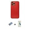 MARSİLYAN™- iPhone 13 Pro Max Kılıf Ahenk Işık - Şeffaf Pasifik Cam Ekran Koruyucu + Shine Kamera Lens Koruma Cam - PE