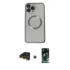 MARSİLYAN™- iPhone 13 Pro Max Kılıf Ahenk Işık Serisi - Şeffaf 360 Full Body Arka Koruyucu + Raze Metal Kamera Lens - GD