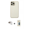 MARSİLYAN™- iPhone 13 Pro Max Kılıf Ahenk Işık - Siyah 6D Mat Seramik Hayalet Nano Ekran Koruyucu + Pers Alüminyum Kamera Lens - GD