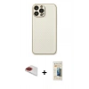 MARSİLYAN™- iPhone 13 Pro Max Kılıf Ahenk Işık - Siyah 6D Mat Seramik Hayalet Nano Ekran Koruyucu + Pers Alüminyum Kamera Lens - KI