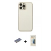 MARSİLYAN™- iPhone 13 Pro Max Kılıf Ahenk Işık - Siyah 6D Mat Seramik Hayalet Nano Ekran Koruyucu + Renkli Kamera Lens Koruma Cam - SI