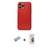 MARSİLYAN™- iPhone 13 Pro Max Kılıf Ahenk Işık - Siyah 6D Mat Seramik Hayalet Nano Ekran Koruyucu + Shine Kamera Lens Koruma Cam - MI