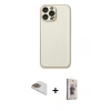 MARSİLYAN™- iPhone 13 Pro Max Kılıf Ahenk Işık - Siyah Bilvis 3D Cam Ekran Koruyucu + Pers Alüminyum Kamera Lens - GD