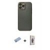 MARSİLYAN™- iPhone 13 Pro Max Kılıf Ahenk Işık - Siyah Bilvis 3D Cam Ekran Koruyucu + Shine Kamera Lens Koruma Cam - MI