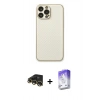MARSİLYAN™- iPhone 13 Pro Max Kılıf Ahenk Işık - Siyah Bilvis 5in1 3D Magic Cam Ekran Koruyucu + Raze Metal Kamera Lens - GD