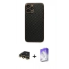 MARSİLYAN™- iPhone 13 Pro Max Kılıf Ahenk Işık - Siyah Bilvis 5in1 3D Magic Cam Ekran Koruyucu + Raze Metal Kamera Lens - GD