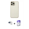 MARSİLYAN™- iPhone 13 Pro Max Kılıf Ahenk Işık - Siyah Bilvis 5in1 3D Magic Cam Ekran Koruyucu + Pers Alüminyum Kamera Lens - LT