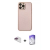MARSİLYAN™- iPhone 13 Pro Max Kılıf Ahenk Işık - Siyah Bilvis 5in1 3D Magic Cam Ekran Koruyucu + Pers Alüminyum Kamera Lens - GI