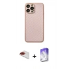 MARSİLYAN™- iPhone 13 Pro Max Kılıf Ahenk Işık - Siyah Bilvis 5in1 3D Magic Cam Ekran Koruyucu + Pers Alüminyum Kamera Lens - KI