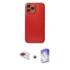 MARSİLYAN™- iPhone 13 Pro Max Kılıf Ahenk Işık - Siyah Bilvis 5in1 3D Magic Cam Ekran Koruyucu + Pers Alüminyum Kamera Lens - KI