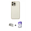 MARSİLYAN™- iPhone 13 Pro Max Kılıf Ahenk Işık - Siyah Bilvis 5in1 3D Magic Cam Ekran Koruyucu + Rainbow Kamera Lens Koruma Cam - REGD