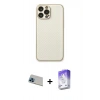 MARSİLYAN™- iPhone 13 Pro Max Kılıf Ahenk Işık - Siyah Bilvis 5in1 3D Magic Cam Ekran Koruyucu + Rainbow Kamera Lens Koruma Cam - MI